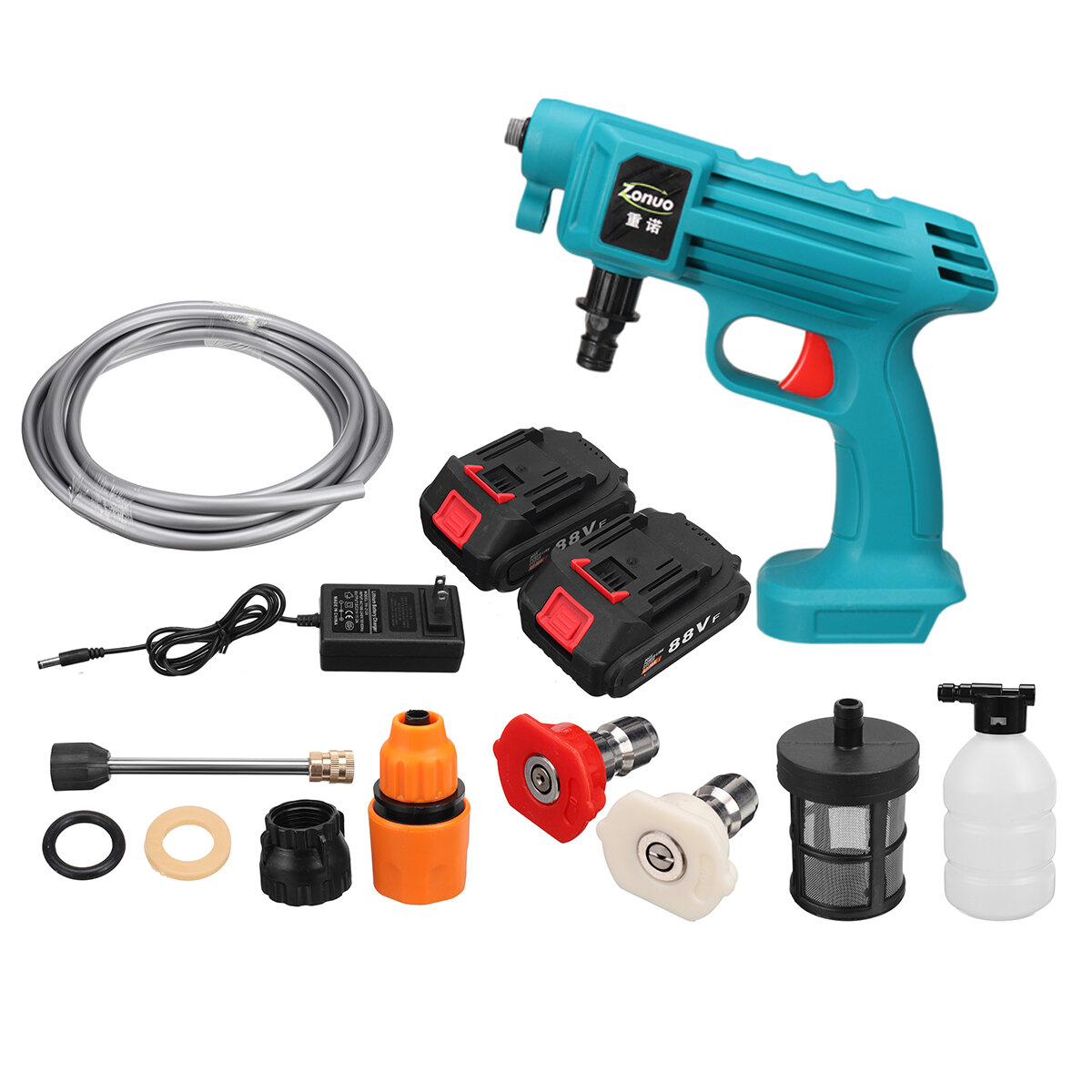Image of 88VF Cordless High Pressure Washer Car Washing Spray Guns Water Cleaner W/ 1/2 Battery For MAKITA
