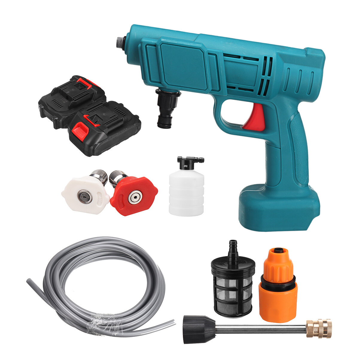 Image of 88VF Cordless High Pressure Washer Car Washing Spray Guns Water Cleaner W/ None/1/2 Battery For Makita
