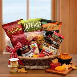 Image of A Little Spice Gourmet Chips & Salsa Gift Basket