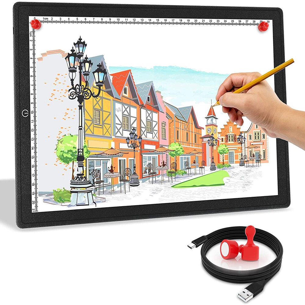 Image of A3/A4 Touch Dimmable USB LED Light Drawing Copy Pad Tablet With Magnet Ultra-Thin Portable Diamond Painting Board Kit fo