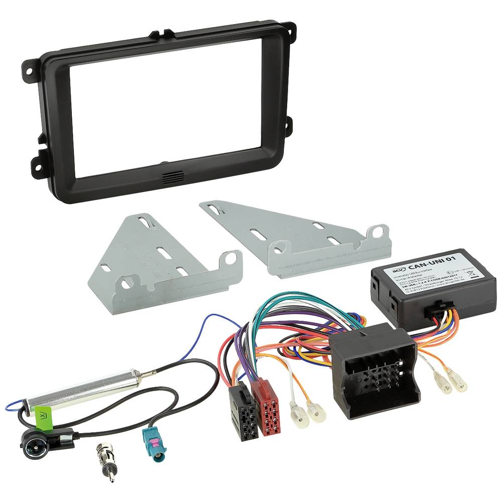Image of ACV 621320-30-01 Car stereo double DIN faceplate Compatible with: Seat Skoda Volkswagen