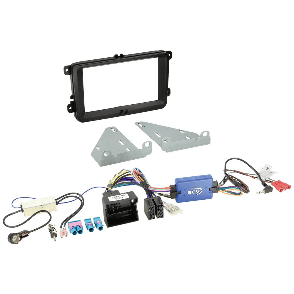 Image of ACV 621320-30-03 Car stereo double DIN faceplate Compatible with: Seat Skoda Volkswagen