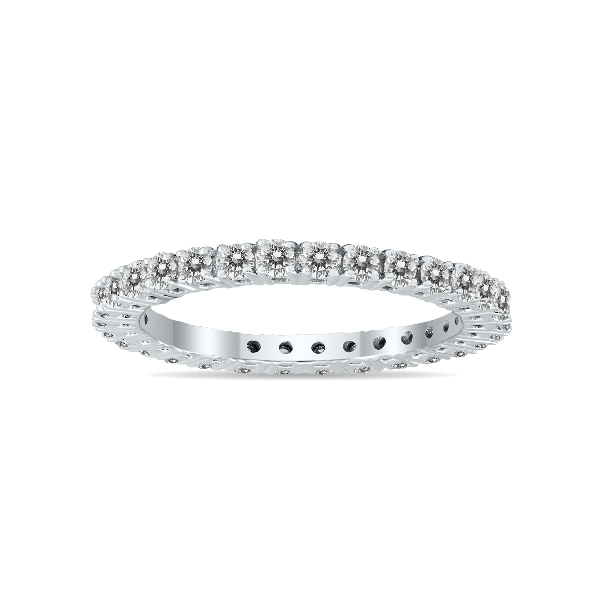 Image of AGS Certified 1 Carat TW Diamond Eternity Band in 10K White Gold