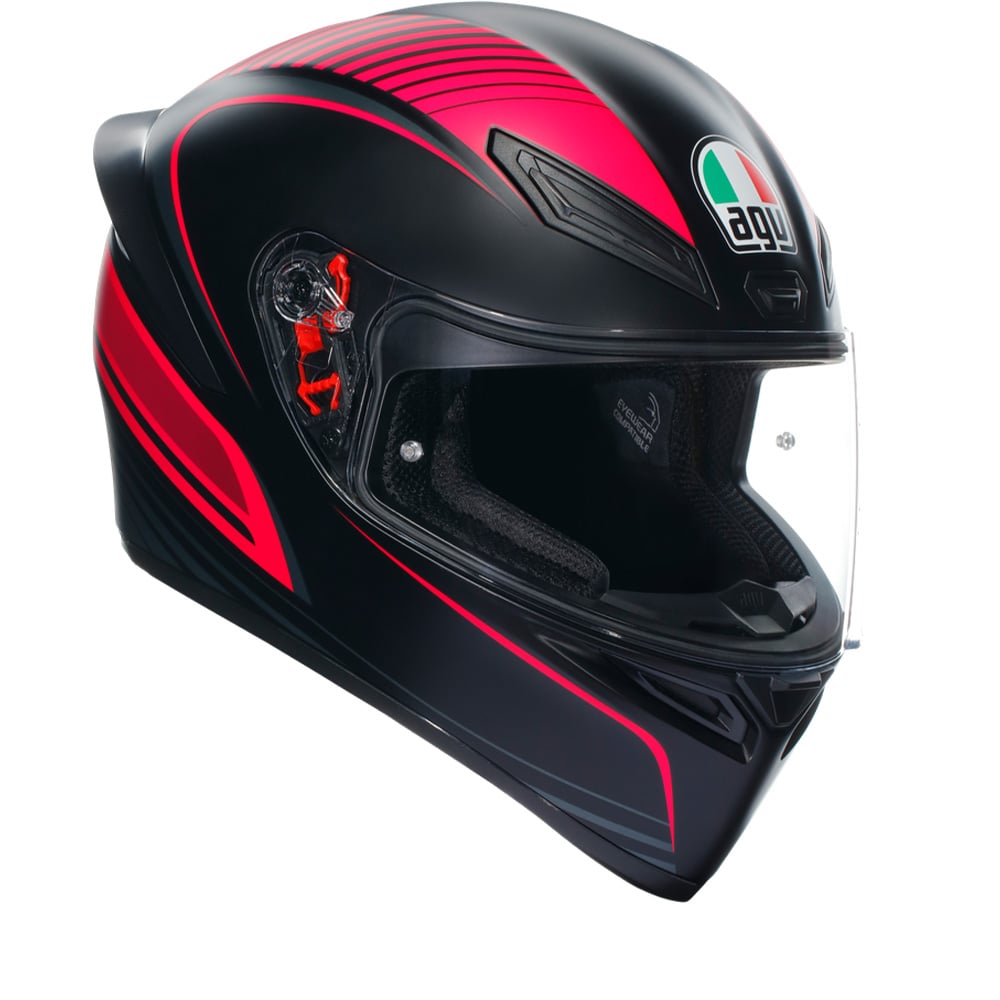 Image of AGV K1 S E2206 Warmup Black Pink 026 Full Face Helmet Size 2XL ID 8051019575814