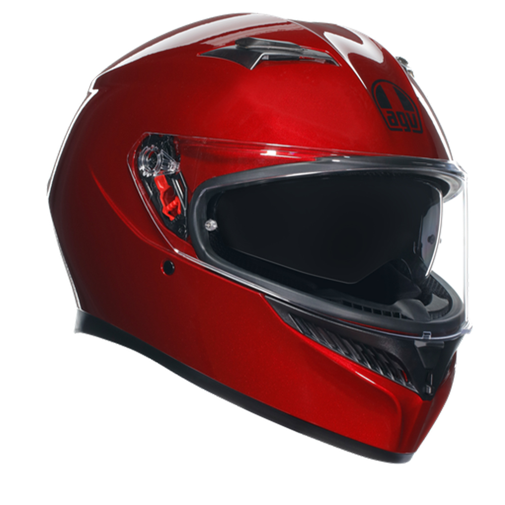 Image of AGV K3 E2206 MPLK Mono Competizione Red 016 Full Face Helmet Size L ID 8051019607850