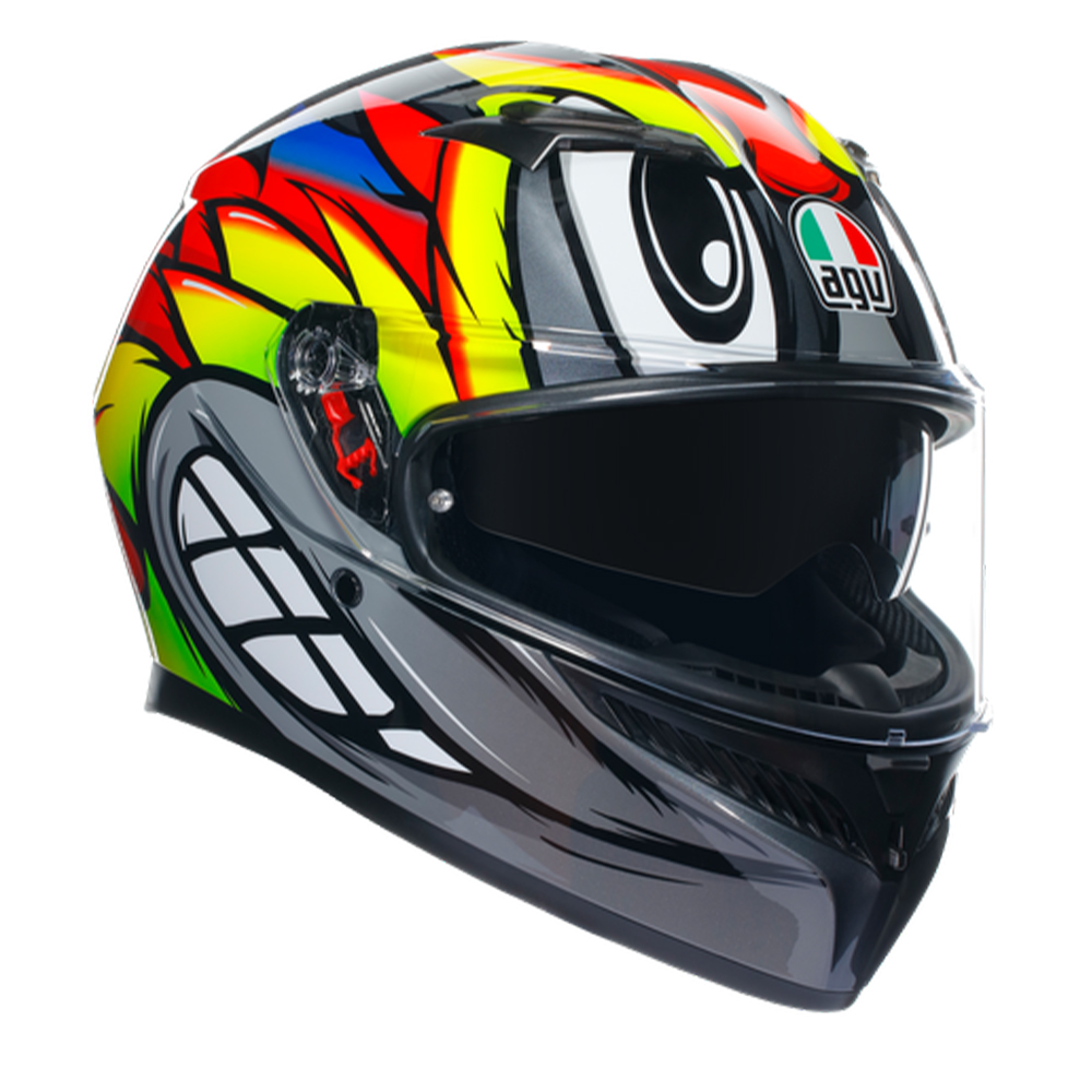 Image of AGV K3 E2206 Mplk Birdy 20 Gris Jaune Rouge 012 Casque Intégral Taille 2XL