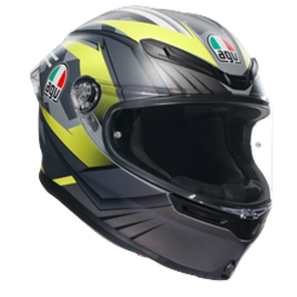 Image of AGV K6 S E2206 Mplk Excite Matt Camo Yellow Fluo 005 Full Face Helmet Size S EN