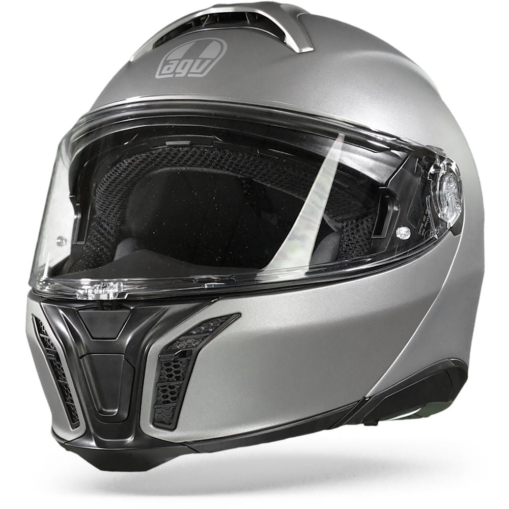 Image of AGV Tourmodular Solid Luna Grey Matt Modular Helmet Size M ID 8051019444295