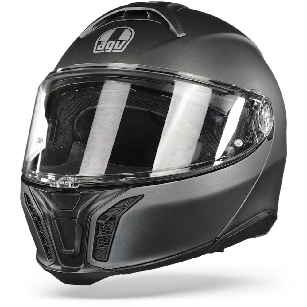 Image of AGV Tourmodular Solid Mplk Matt Black Modular Helmet Size M ID 8051019444202