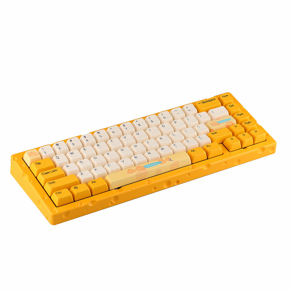 Image of AJAZZ AC067 Cheese 65% Gasket Mount Hot-Swappable Type-C Wired Gaming Mechanical Keyboard with CNC Aluminum Case