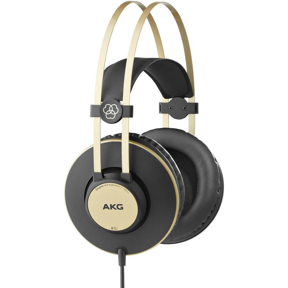 Image of AKG Harman K92 Studio Over-ear headphones Corded (1075100) Black Gold