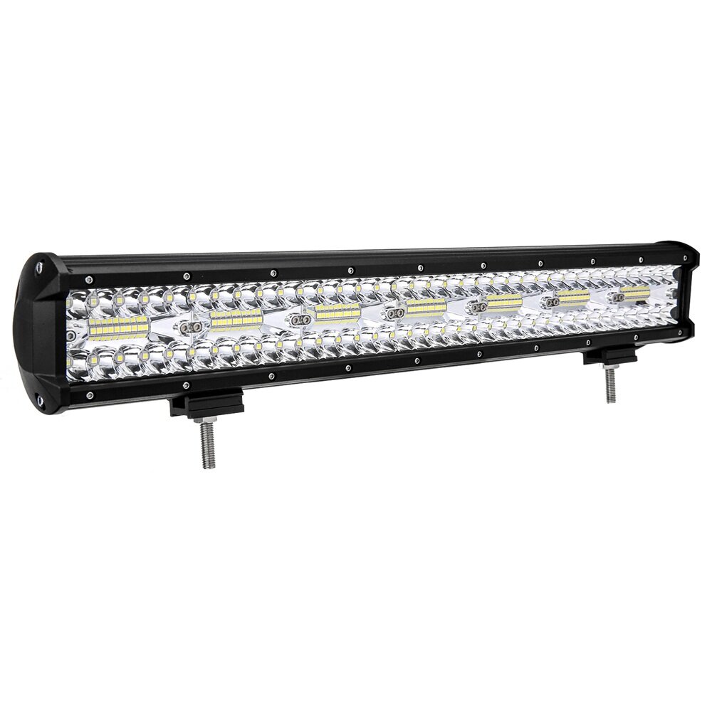 Image of AMBOTHER 20 Inch 420W 140 LED Triple Row LED Light Bar IP68 Waterproof Spot Flood Light for Car Truck Boat