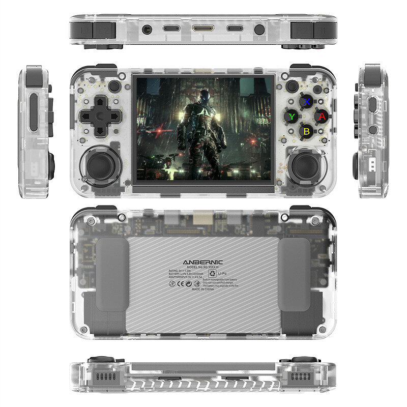 Image of ANBERNIC RG35XX H Open Source Handheld Game Console 35 Inch Screen 64G+128G Built-in 15000+ Games Support WiFi bluetoot