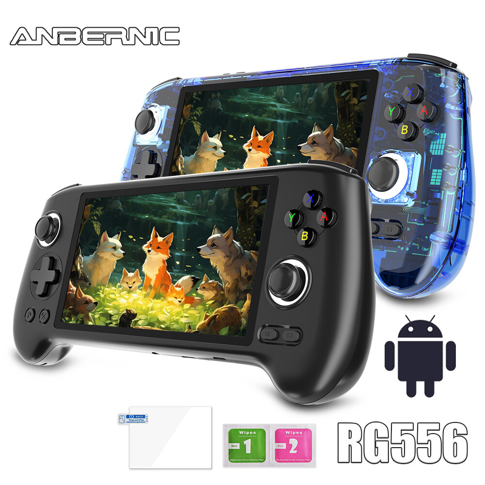 Image of ANBERNIC RG556 Retro Handheld Game Console 64bit Android 13 System Unisoc T820 548-inch AMOLED Screen Hall Joystick Gam