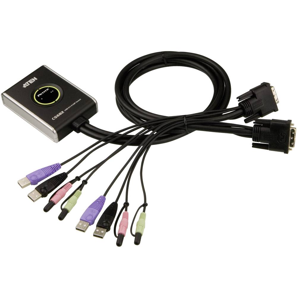 Image of ATEN CS682-AT 2 ports KVM changeover switch DVI USB 1920 x 1200 Pixel