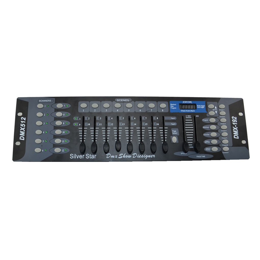 Image of AUCD 8 Scenes 192 Channels DMX 512 Controller Console for Pro DJ Operator Stage Lights Master-Slave Control Lighting Accessories DMX192