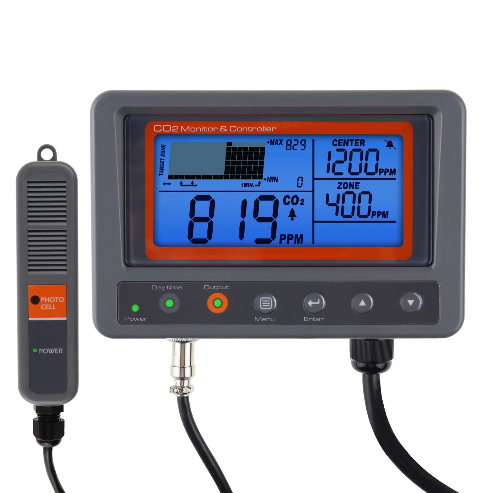 Image of AZ7530 Carbon Dioxide CO2 IAQ Monitor Controller with Relay Function NDIR Sensor Probe for Green House Home/ Office/Fact