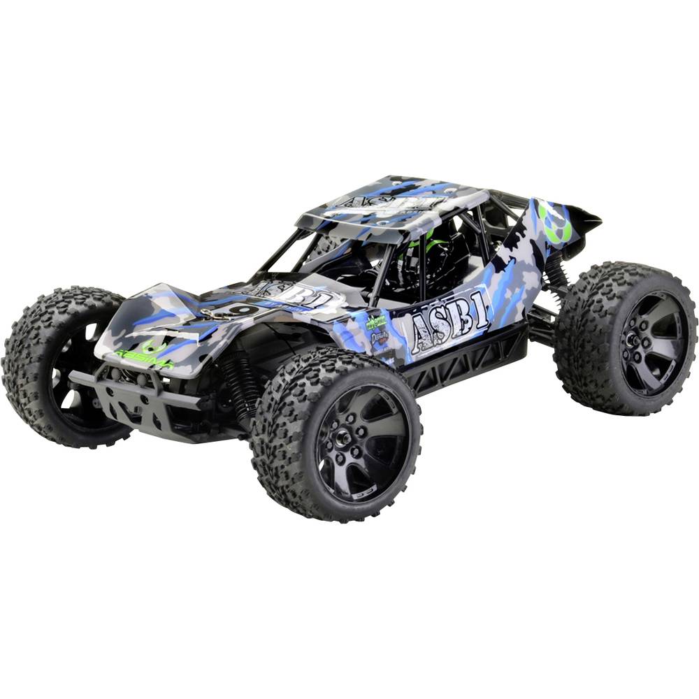 Image of Absima ASB1 Chassis Camouflage blue Brushed 1:10 RC model car for beginners Electric Buggy 4WD RtR 24 GHz