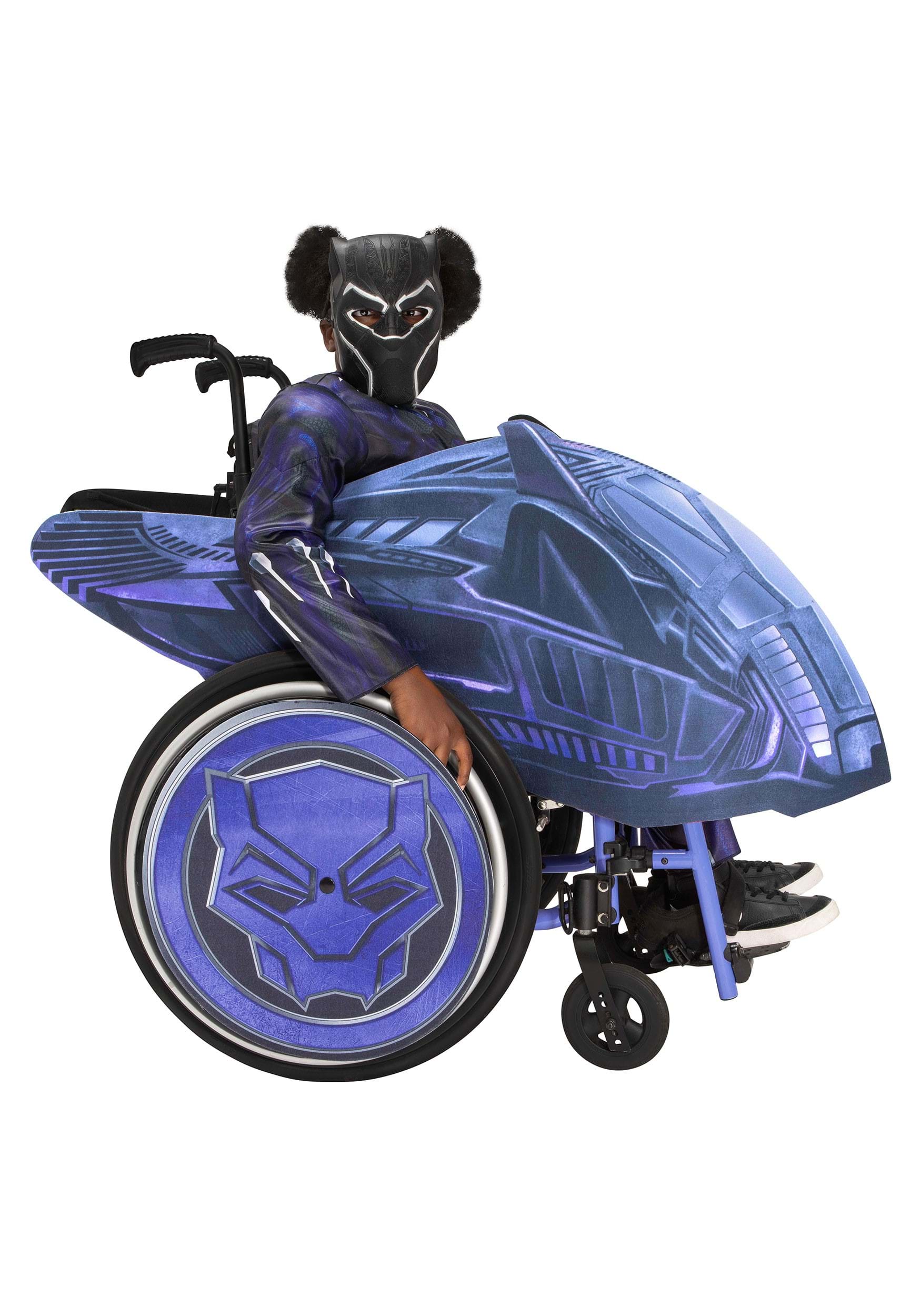 Image of Adaptive Black Panther Kid's Wheelchair Accessory | Wheelchair Costumes ID JWC1511-ST