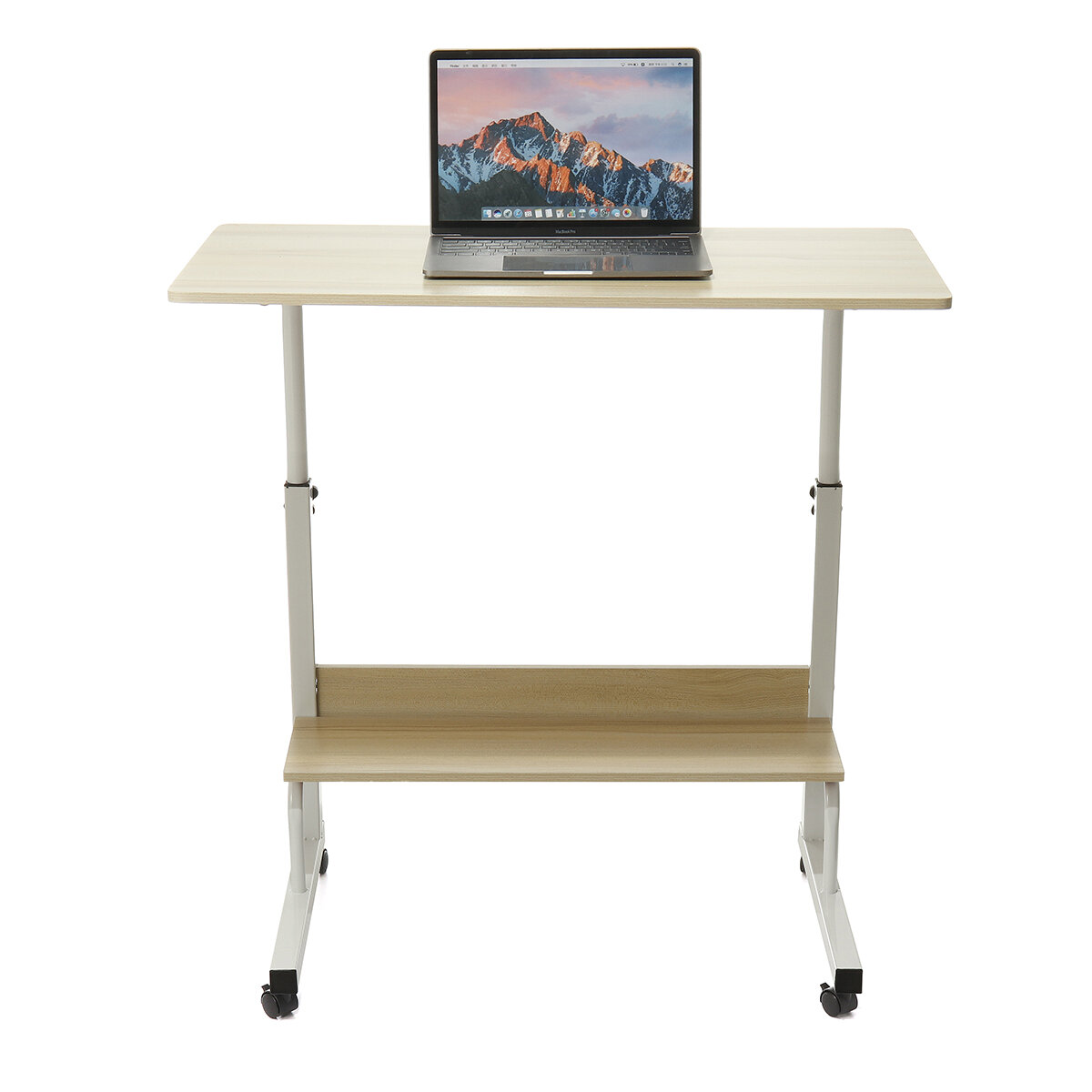 Image of Adjustable Laptop Desk Movable Bed Desk Writing Small Desk Lifting Desk Mobile Bedside Table for Home Dormitory