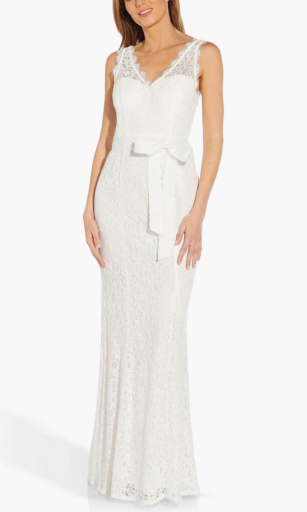 Image of Adrianna Papell 091890120 - Sleeveless Lace Evening Dress