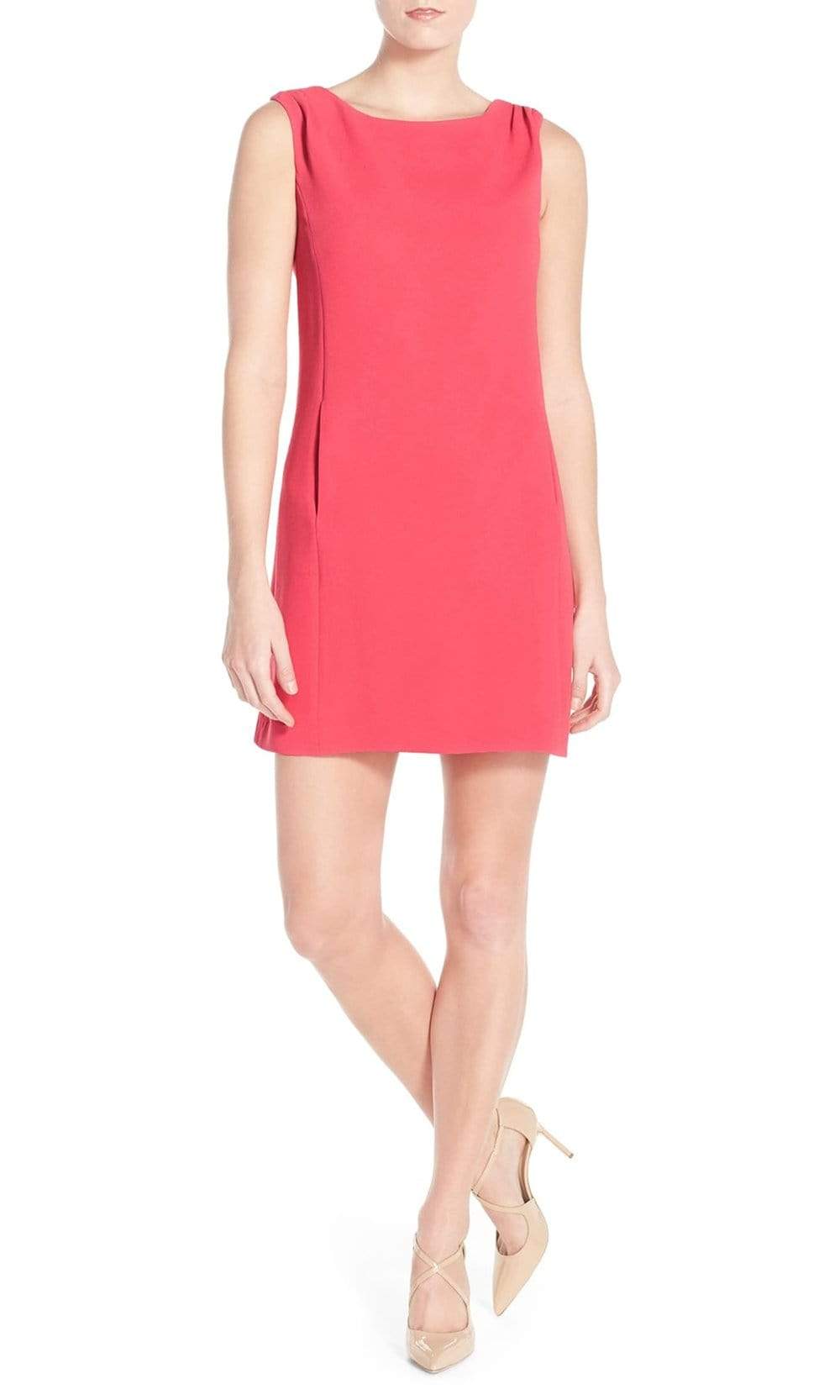 Image of Adrianna Papell - 11247300 Sleeveless Zipper Back Solid Crepe Dress