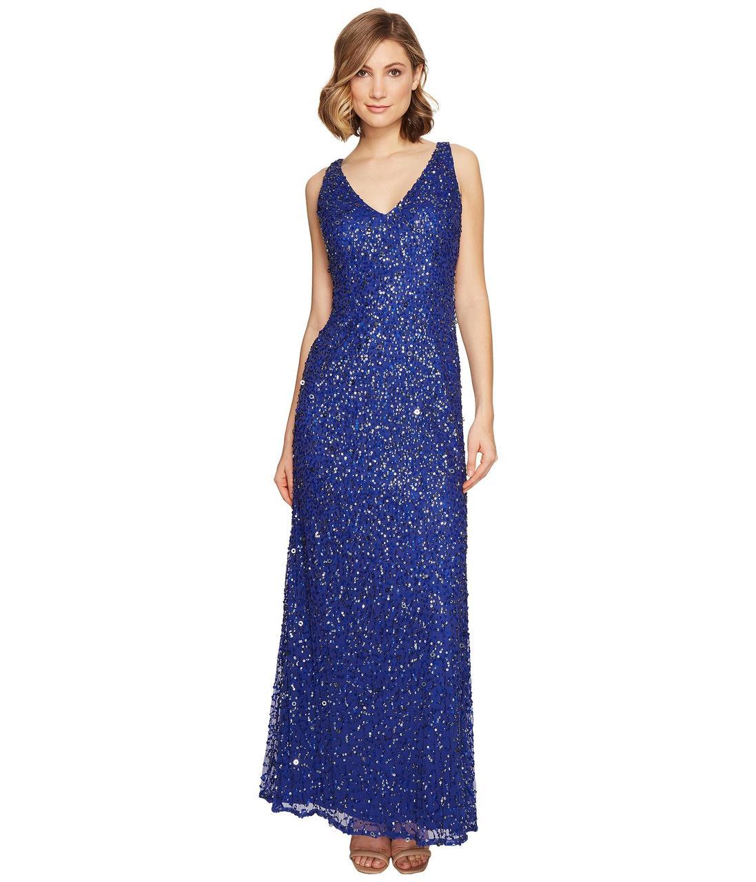 Image of Adrianna Papell - 91920030 Sleeveless Cutout Embellished Gown