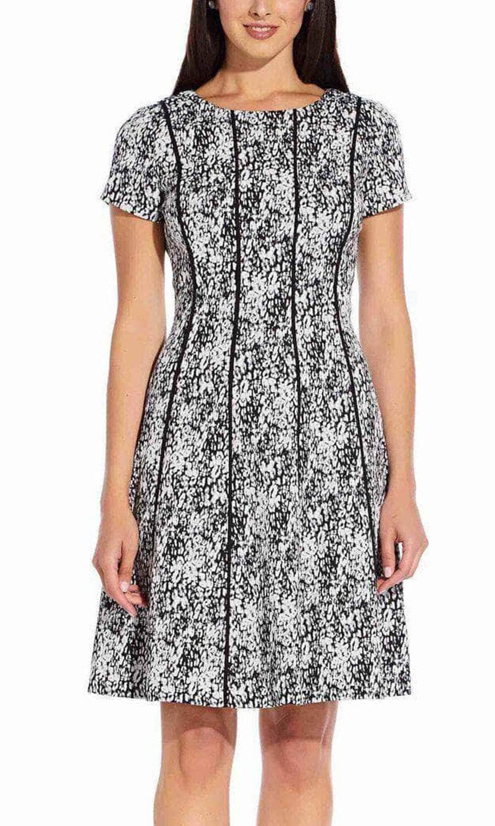 Image of Adrianna Papell AP1D103579 - Scoop Jacquard Cocktail Dress