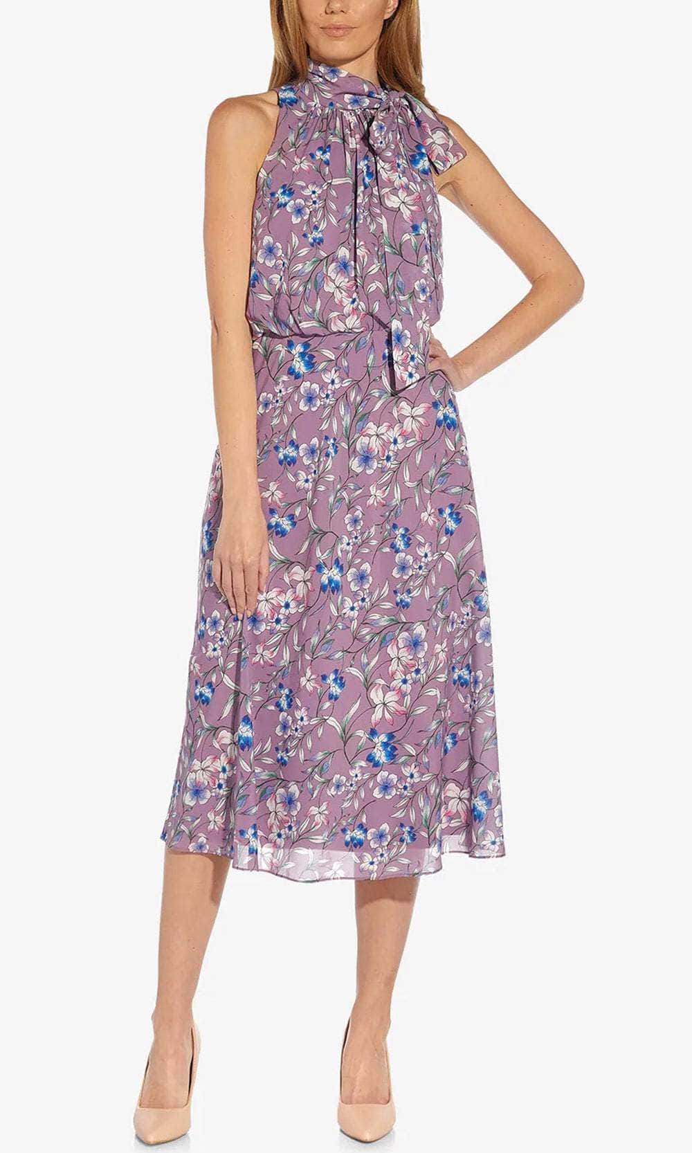 Image of Adrianna Papell AP1D104621 - Halter Floral Casual Dress