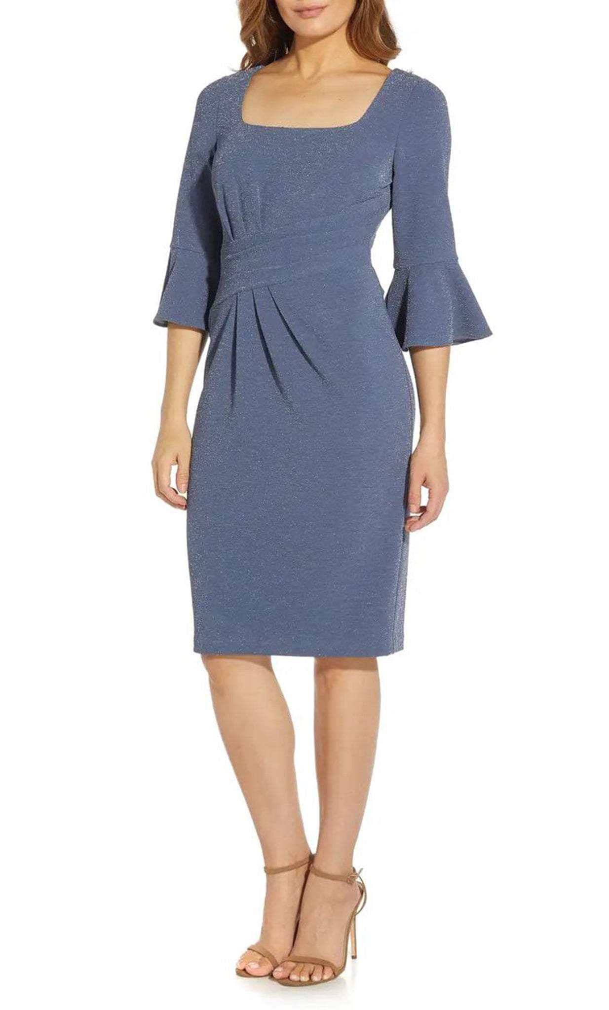 Image of Adrianna Papell AP1D104701 - Bell Sleeve Asymmetric Short Dress