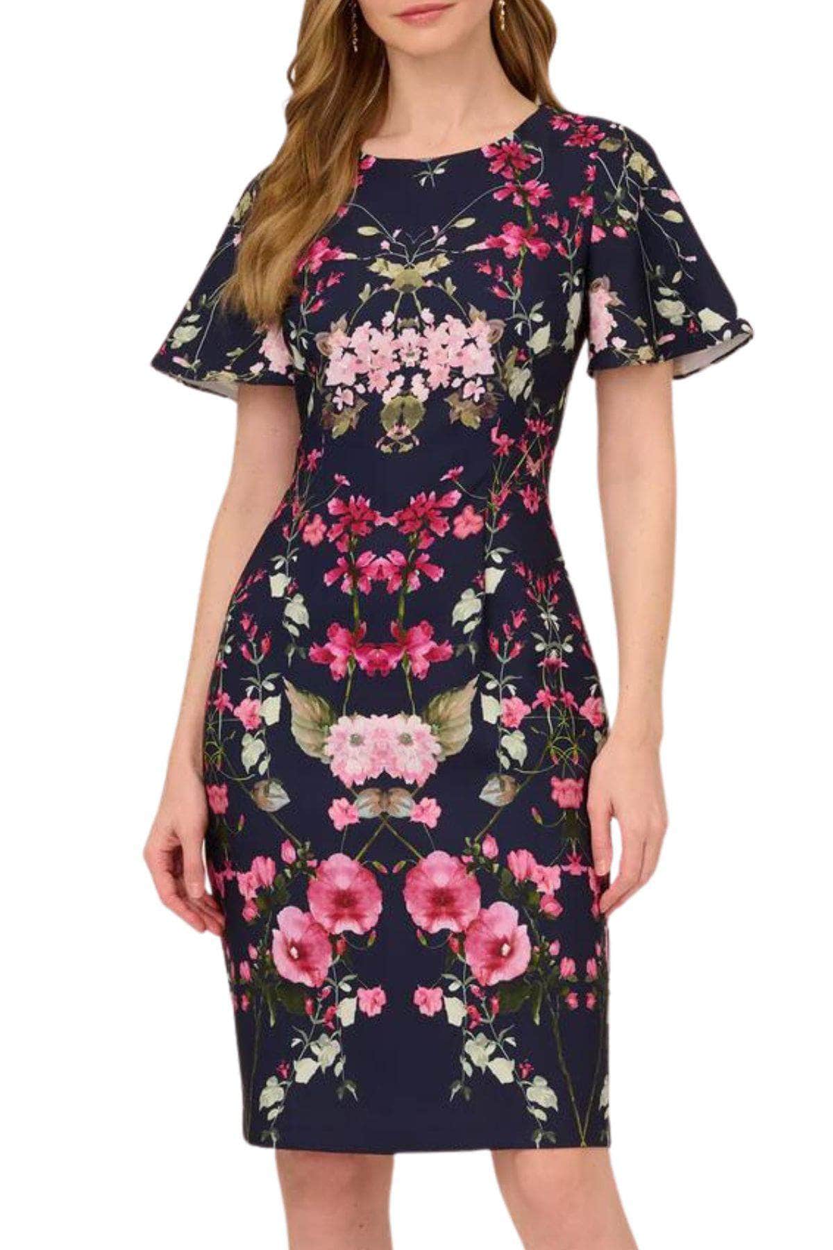 Image of Adrianna Papell AP1D104781 - Short Sleeve Knee Length Casual Dress