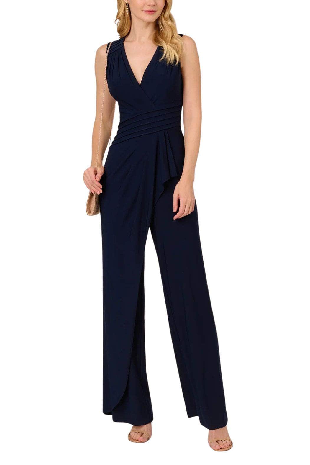 Image of Adrianna Papell AP1D105225 - Sleeveless V-Neck Jumpsuit