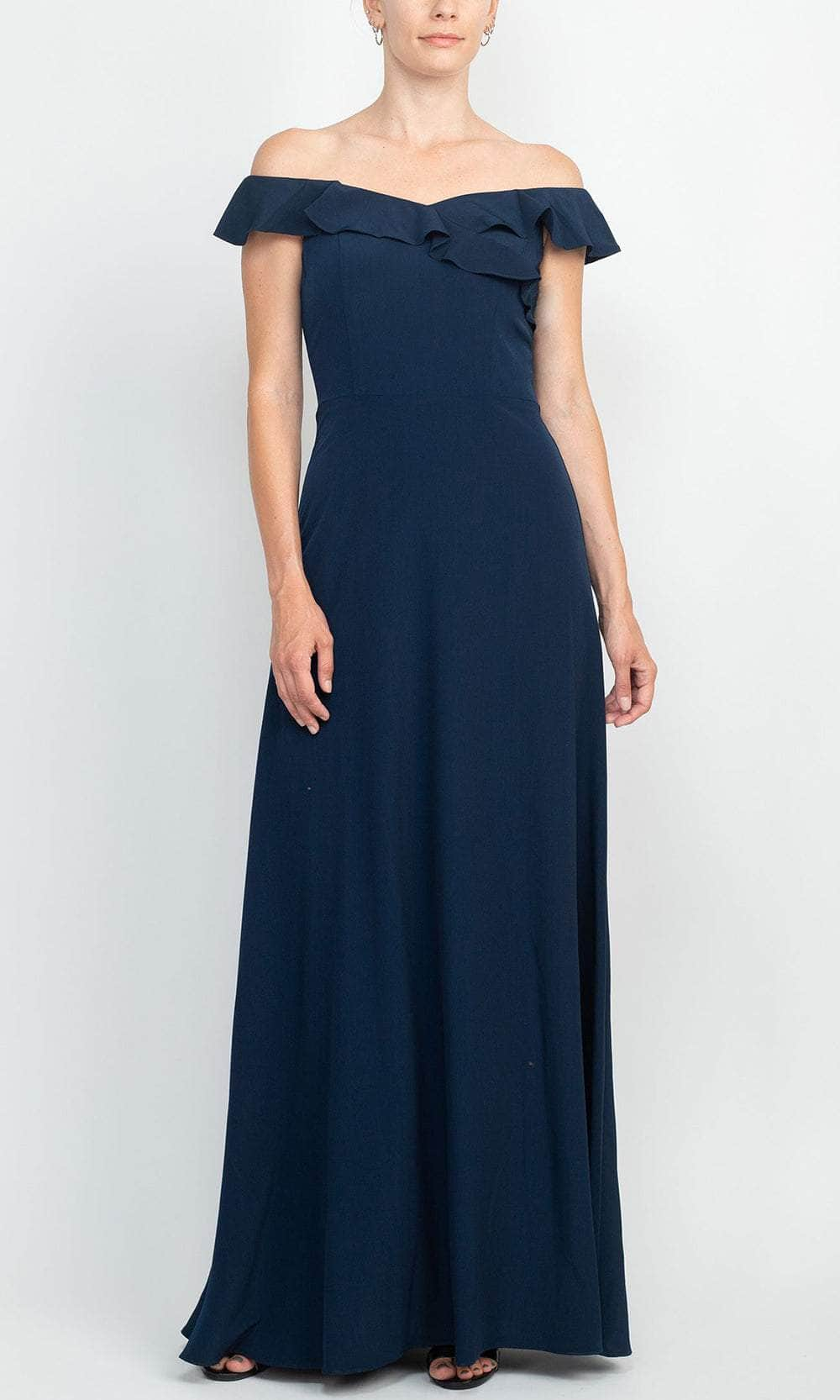 Image of Adrianna Papell AP1E208290 - Draped Off Shoulder Evening Dress