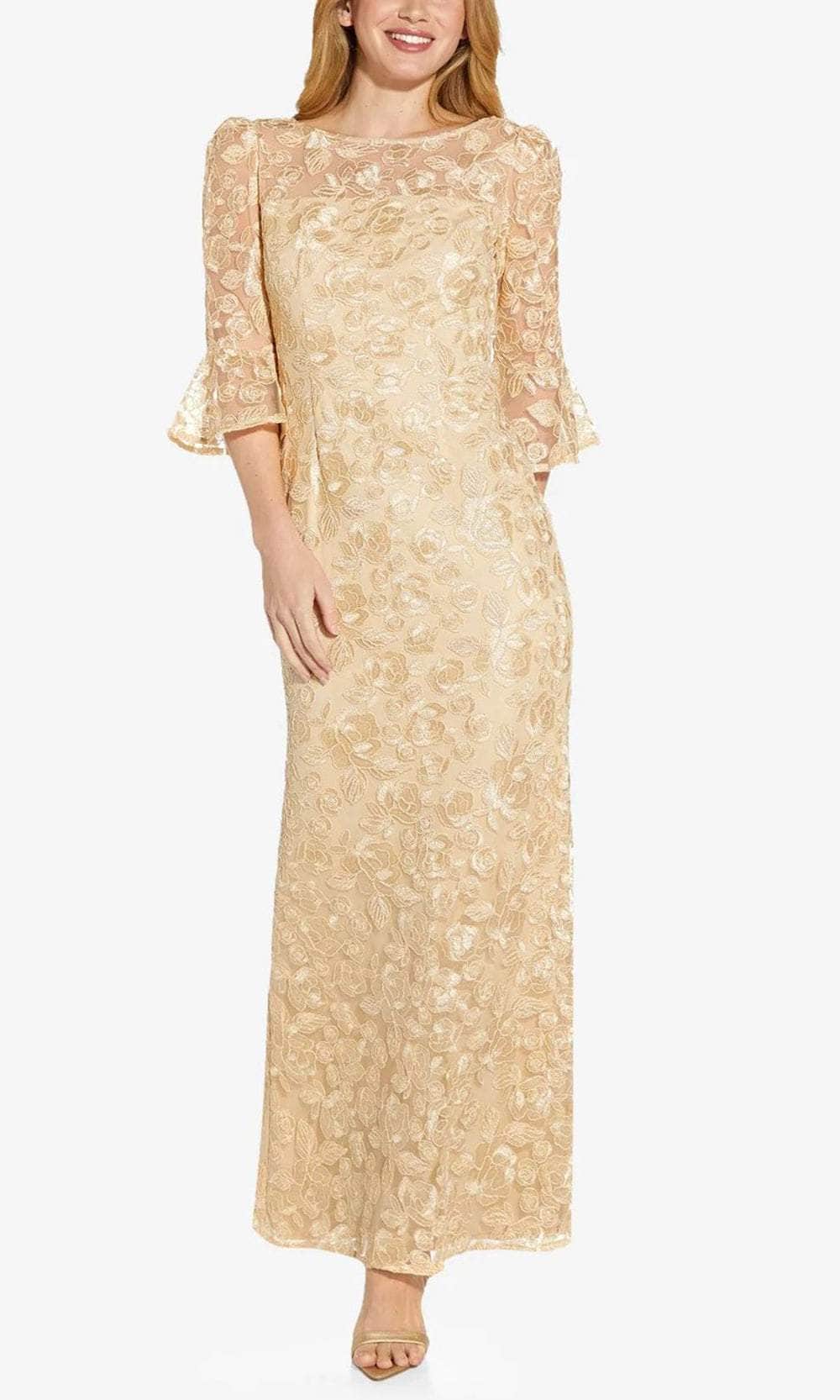 Image of Adrianna Papell AP1E209481 - Bell Sleeve Lace Evening Gown