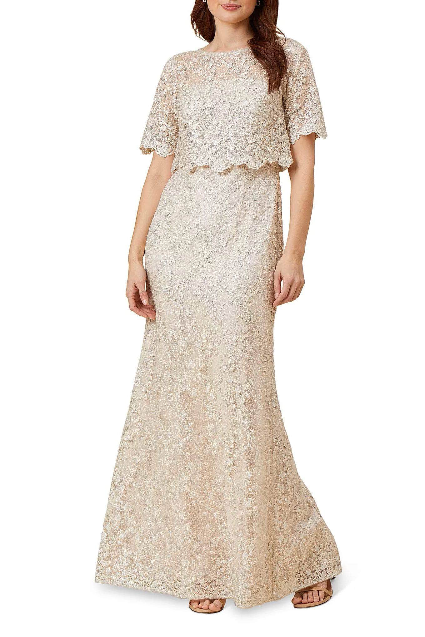 Image of Adrianna Papell AP1E210399 P - Floral Lace A-Line Formal Gown