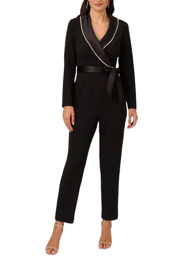 Image of Adrianna Papell AP1E210678 - Embellished Lapel Jumpsuit