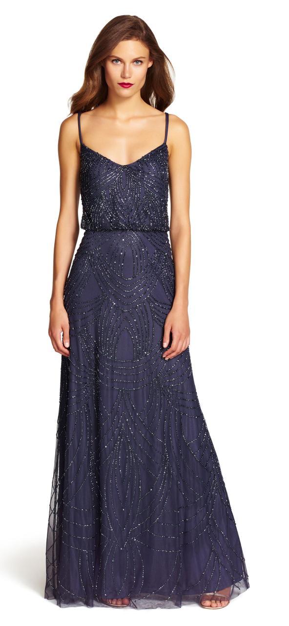 Image of Adrianna Papell - Beaded Blouson Dress 91891180