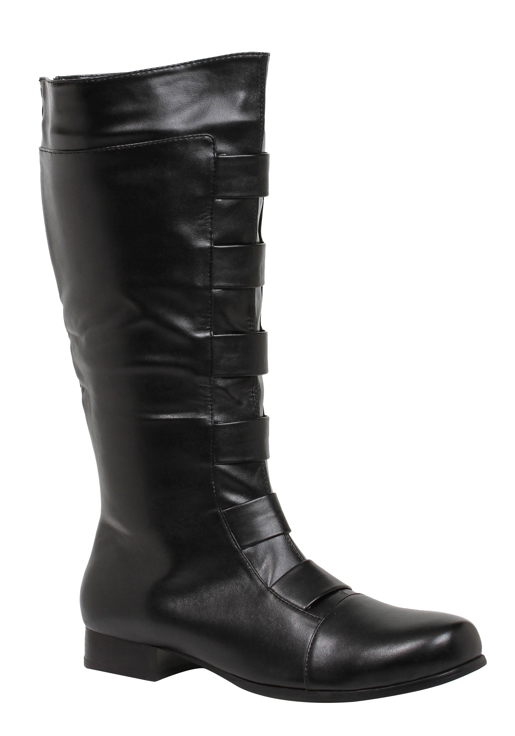 Image of Adult Black Superhero Boots | Superhero Costume Accessories ID EES121MARCBK-L