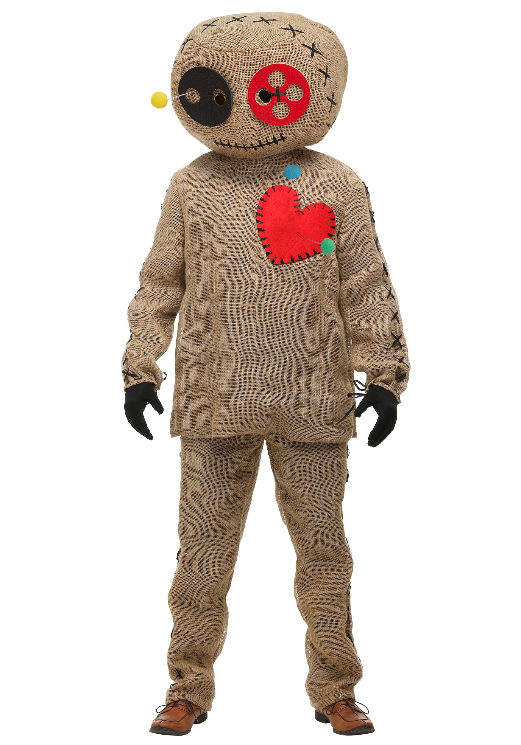 Image of Adult Burlap Voodoo Doll Plus Size Costume | Scary Halloween Costumes ID FUN8651PL-3X