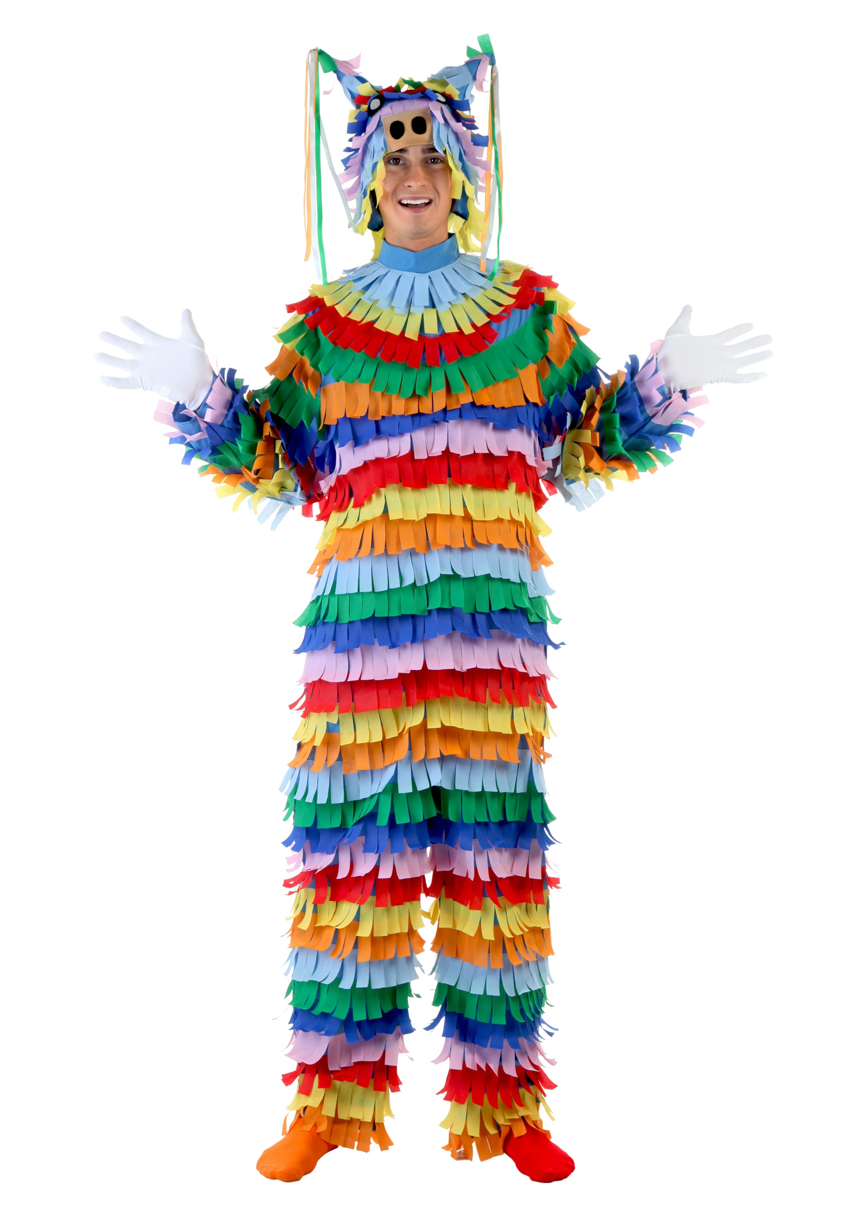 Image of Adult Colorful Piñata Costume | Holiday Costumes ID FUN1311AD-ST
