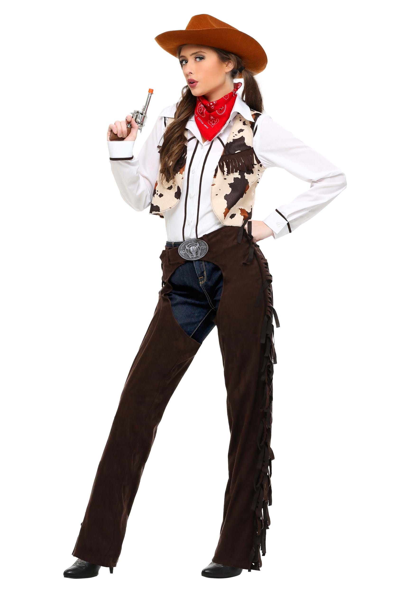 Image of Adult Cowgirl Chaps Costume | Cowgirl Costumes ID FUN2945AD-M