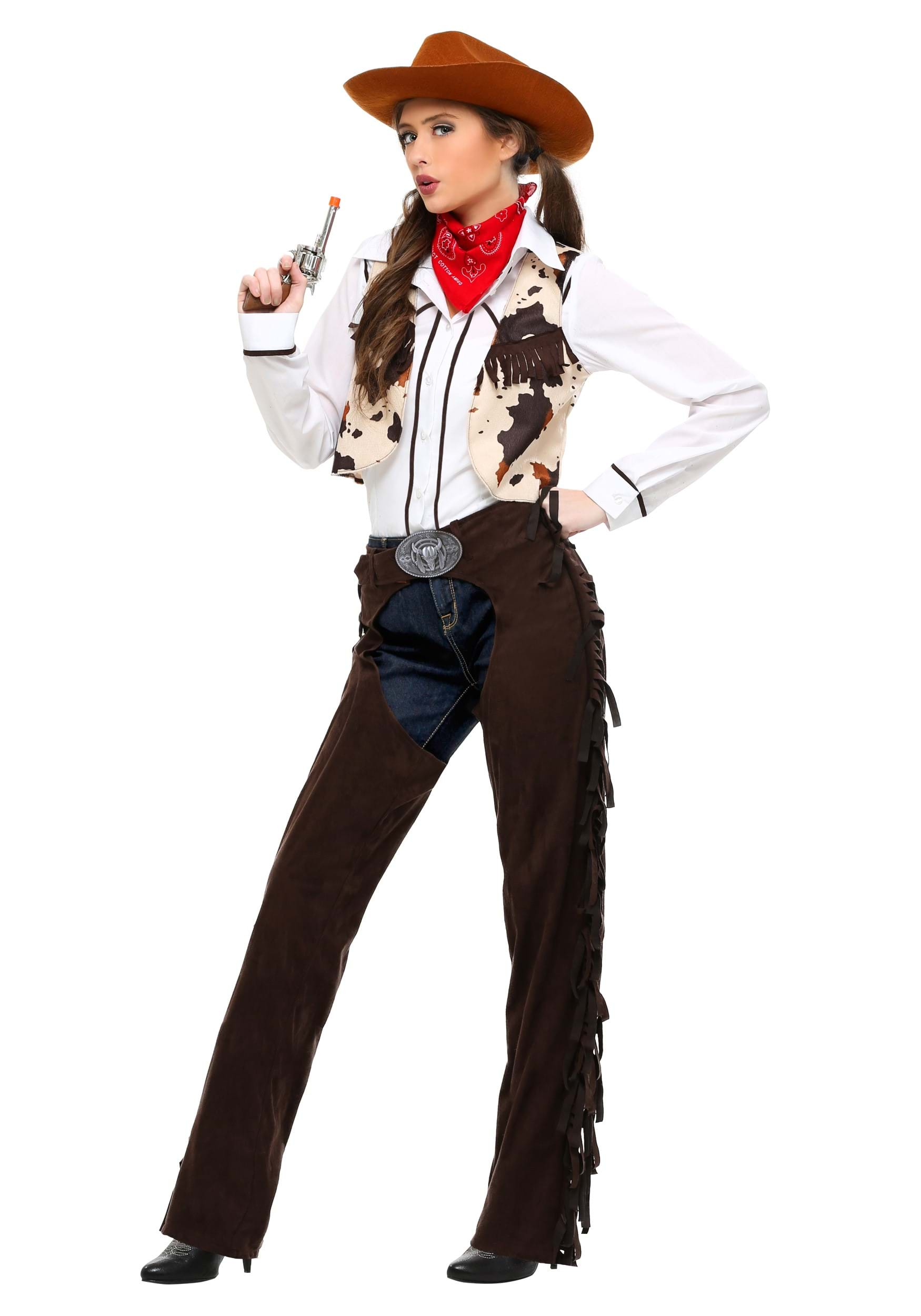 Image of Adult Cowgirl Chaps Costume | Cowgirl Costumes ID FUN2945AD-S