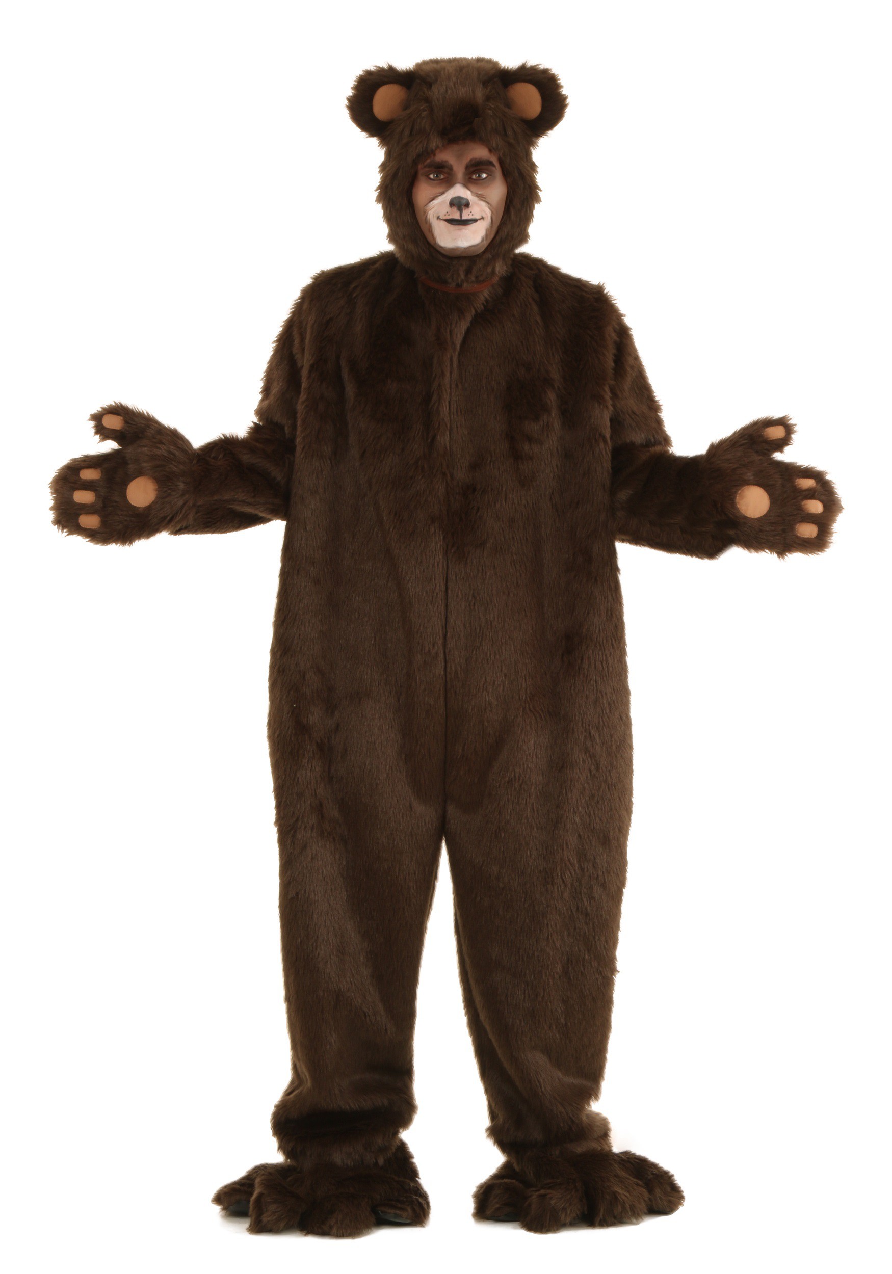 Image of Adult Deluxe Furry Brown Bear Costume | Furry Cosplay Costumes ID FUN2262AD-L
