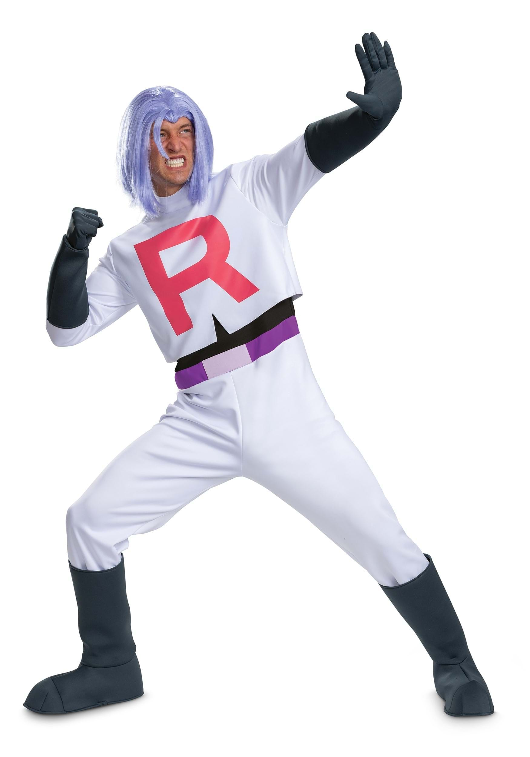 Image of Adult Deluxe Team Rocket James Costume | Pokemon Costumes ID DI157839-L/XL