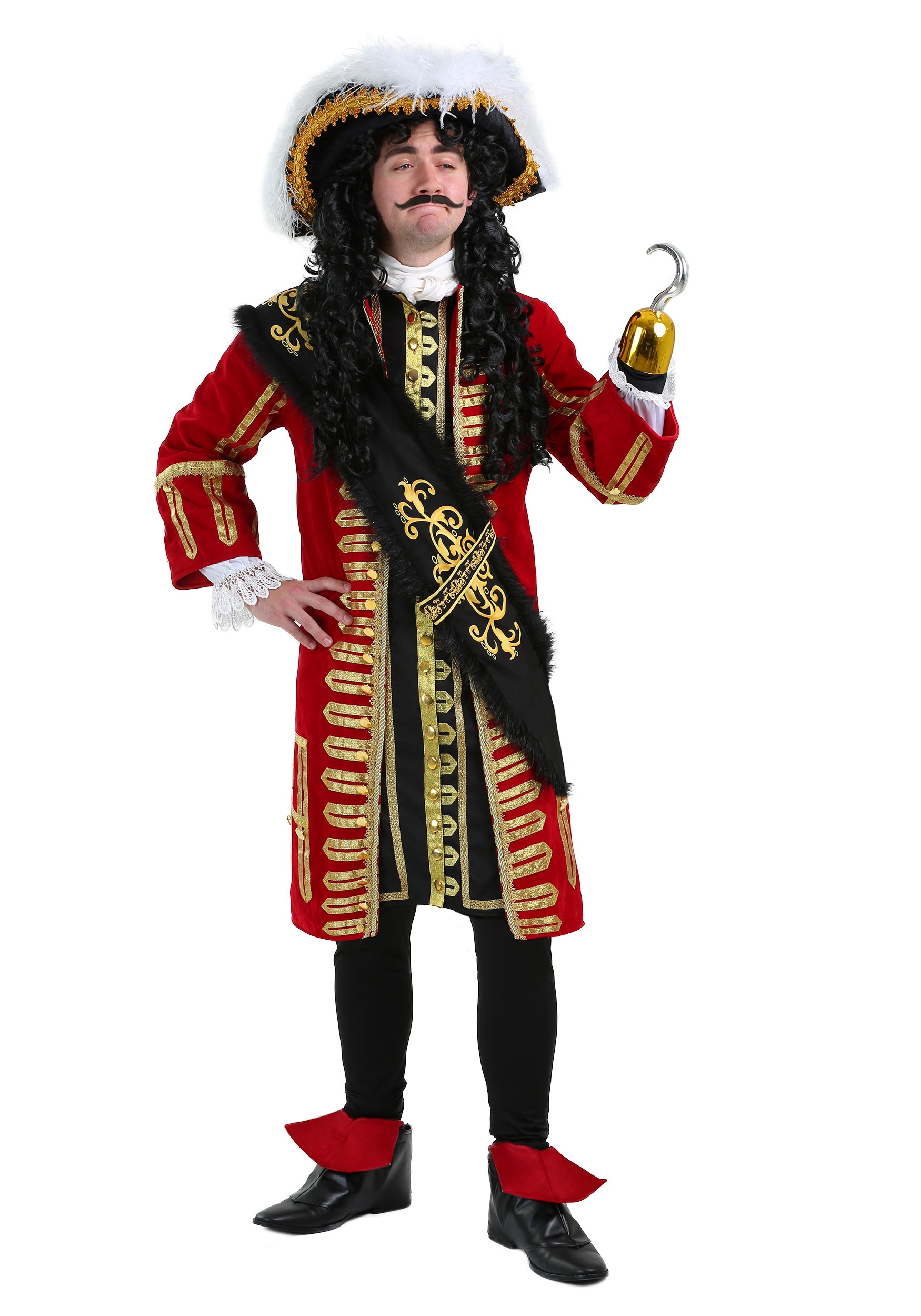 Image of Adult Elite Captain Hook Costume | Adult Pirate Costumes ID FUN1199AD-M