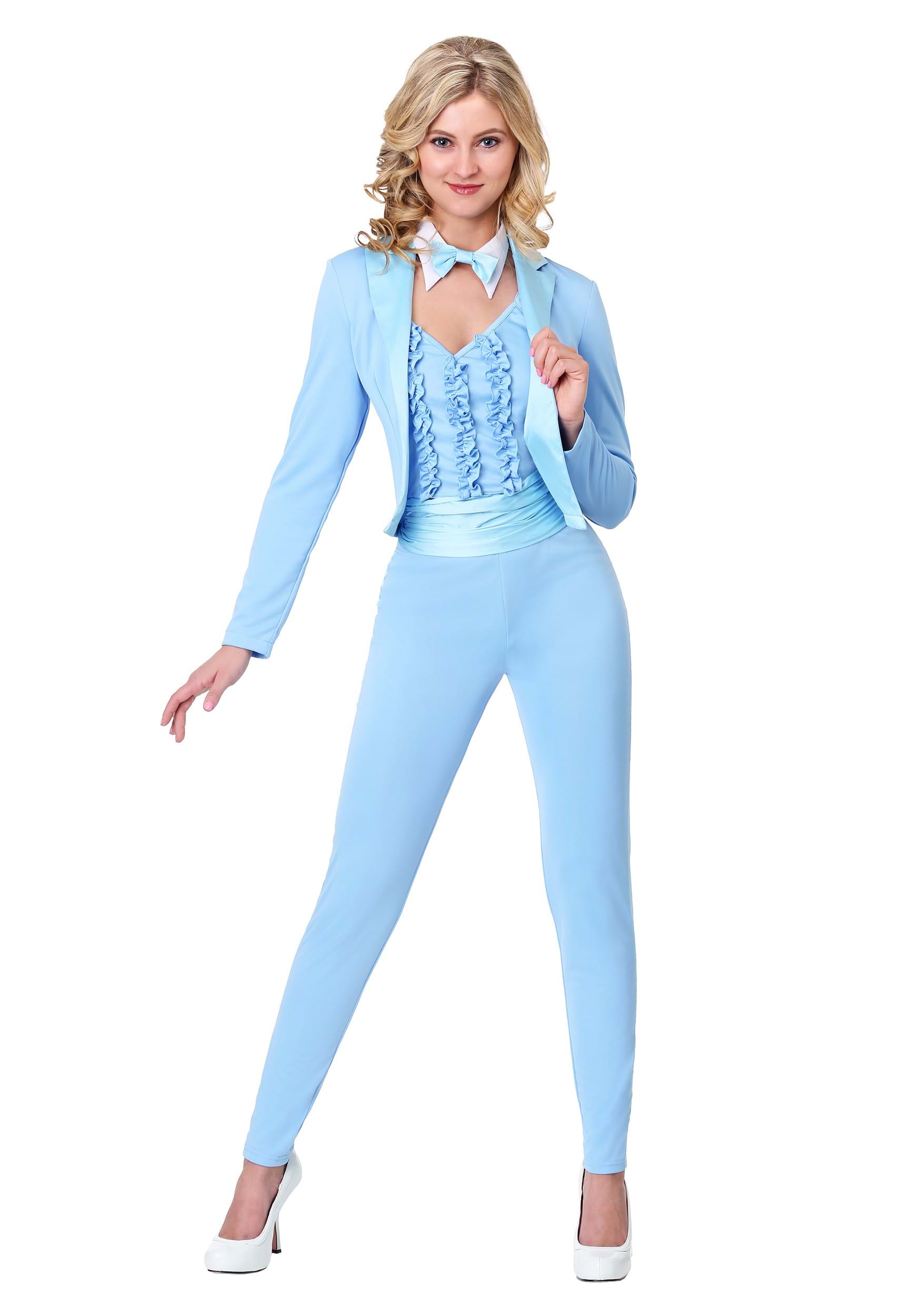 Image of Adult Female Blue Tuxedo Costume | Movie Halloween Costumes ID FUN6957AD-XS