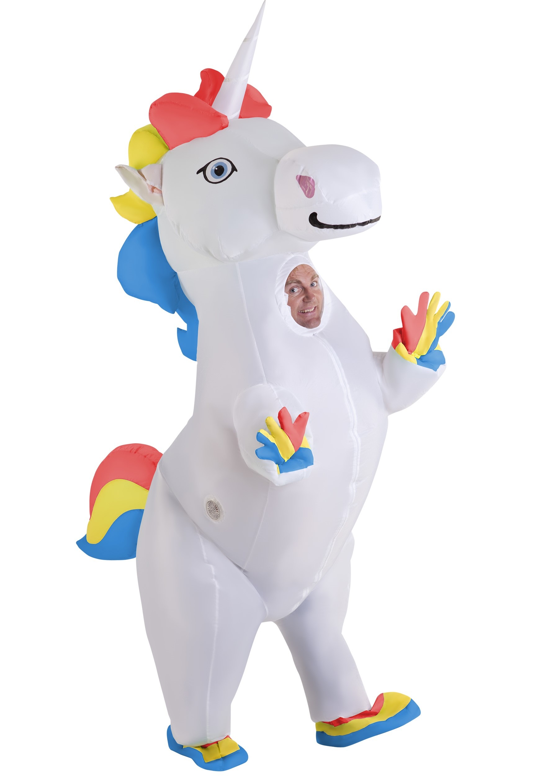 Image of Adult Inflatable Funny Prancing Unicorn Costume ID MPMCSGIPCWU-ST