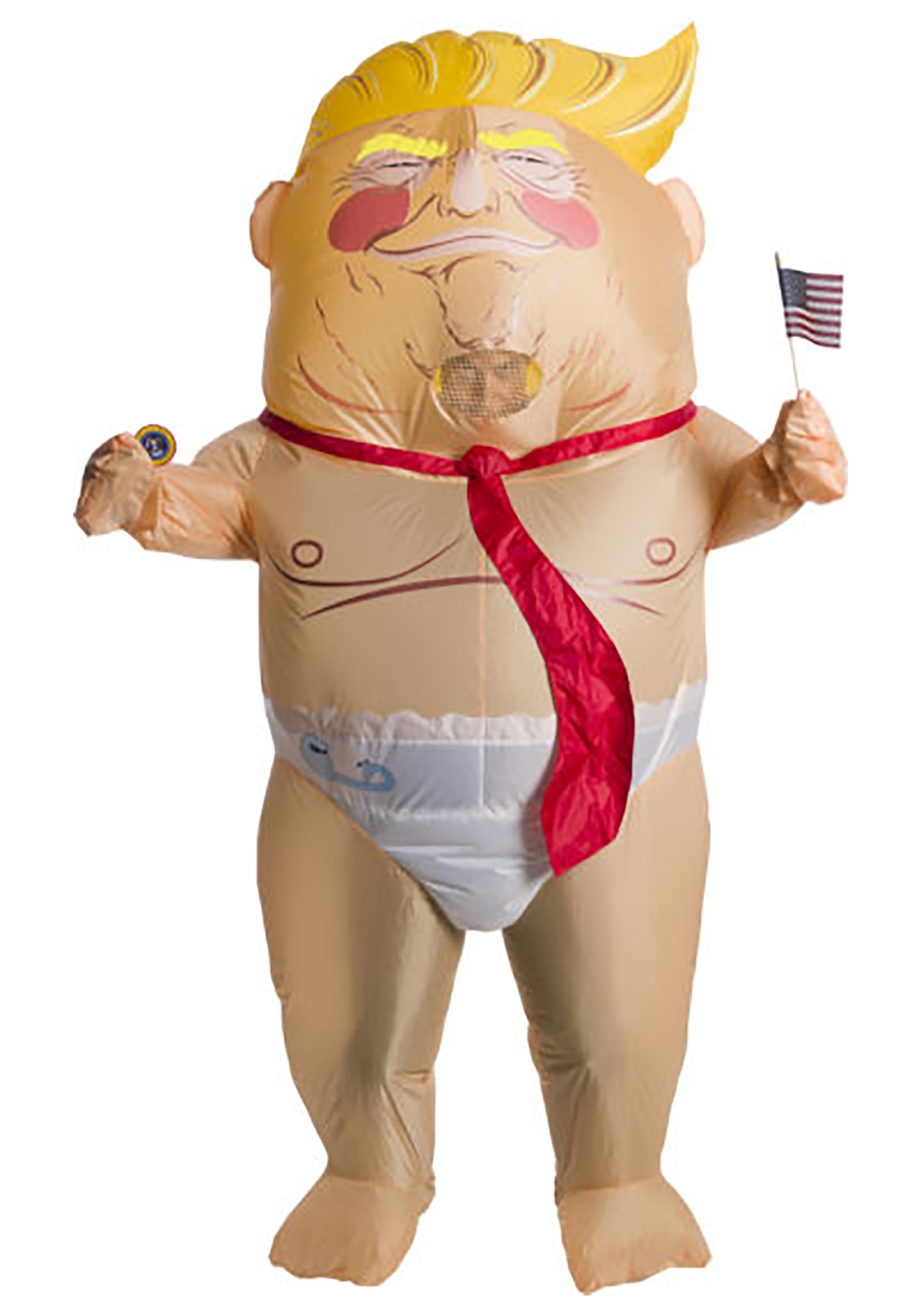 Image of Adult Inflatable Overinflated Ego Politician Halloween Costume with Sound ID RU700776-ST