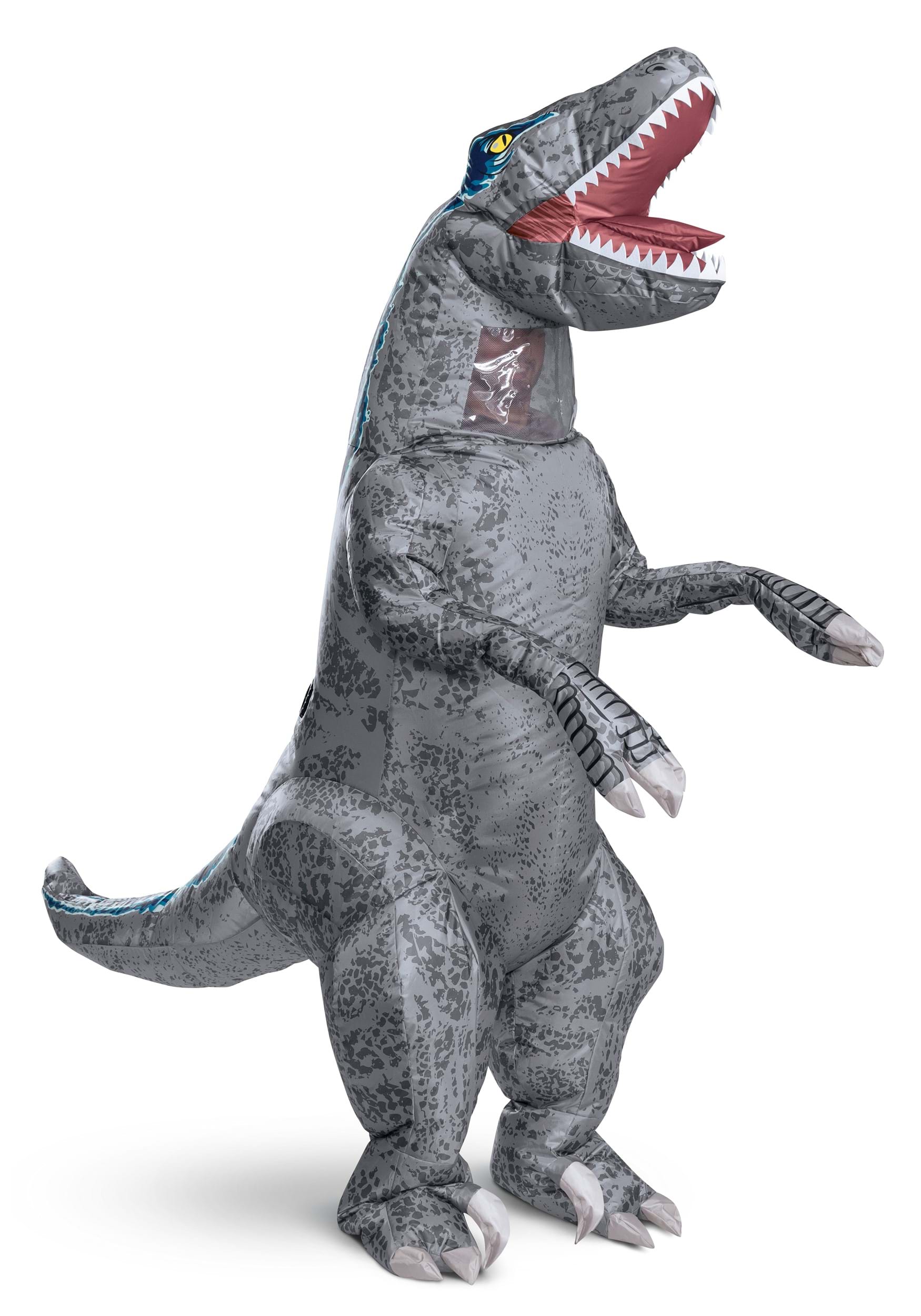 Image of Adult Jurassic World Blue Velociraptor Inflatable Dinosaur Costume ID DI125239-ST