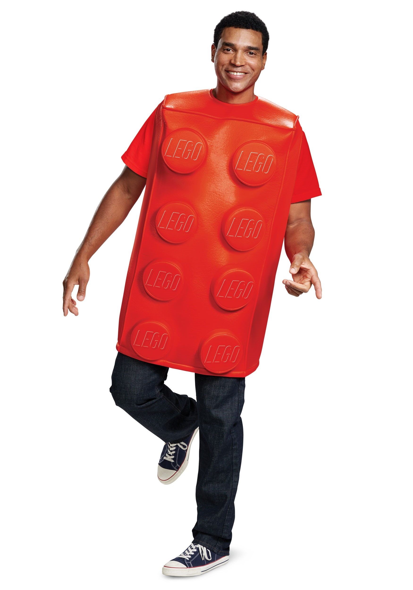 Image of Adult LEGO Red Brick Costume | LEGO Costumes ID DI66172AD-M/L